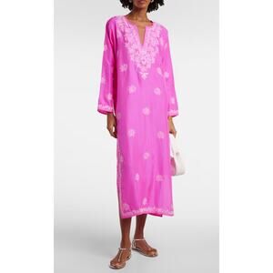 Juliet Dunn Embroidered silk kaftan size 2 (6/8)